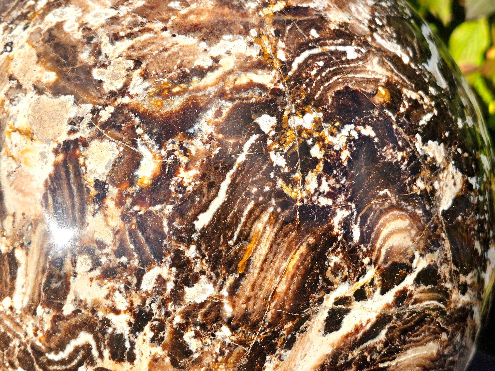  Large black opal crystal sphere