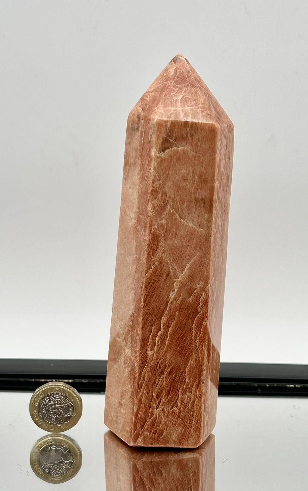 Peach Moonstone Crystal Prism #2