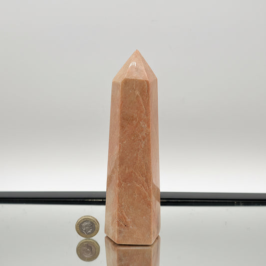 Peach Moonstone Crystal Tower Prism #3