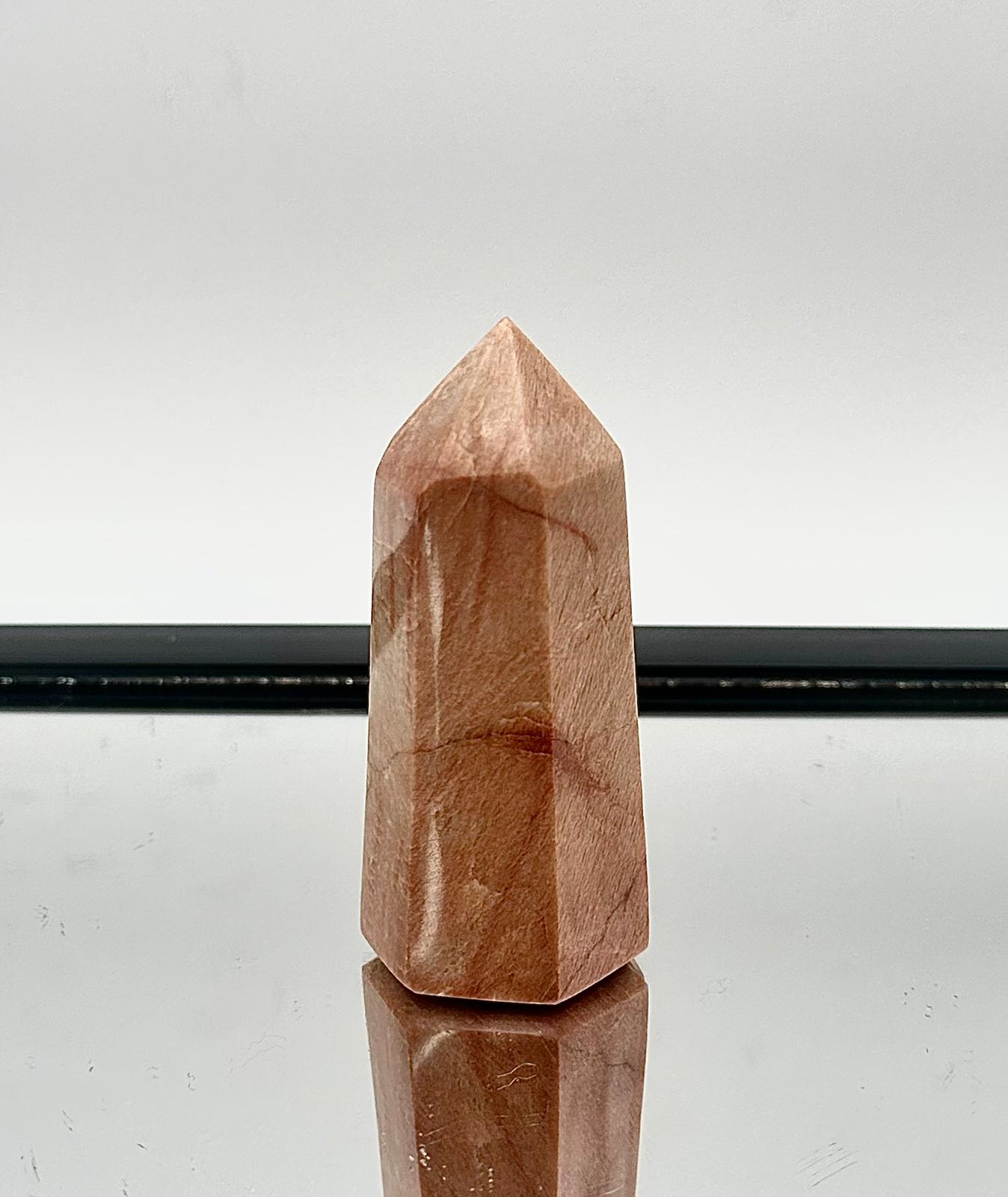 Peach Moonstone Crystal Tower Prism #9