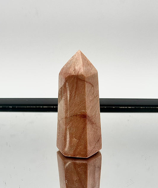 Peach Moonstone Crystal Tower Prism #9