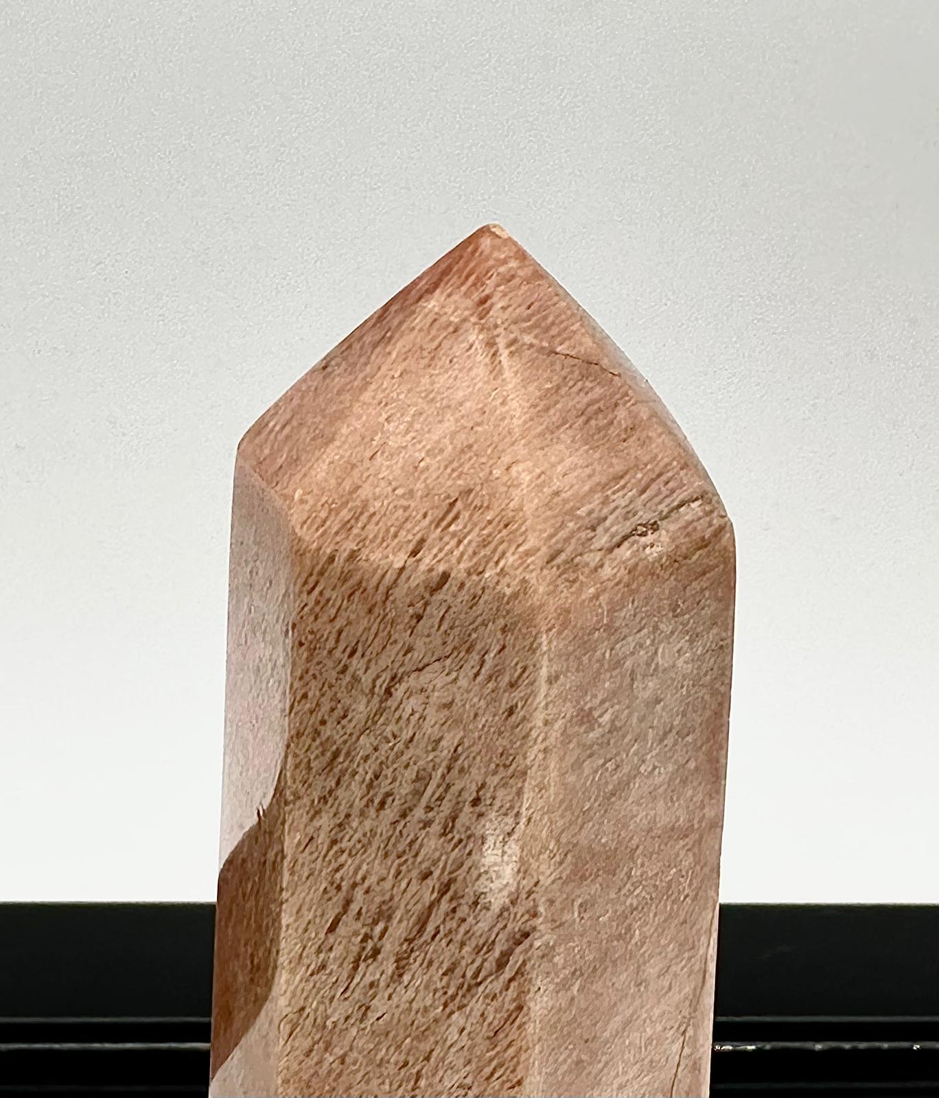 Peach Moonstone Crystal Prism Tower #11