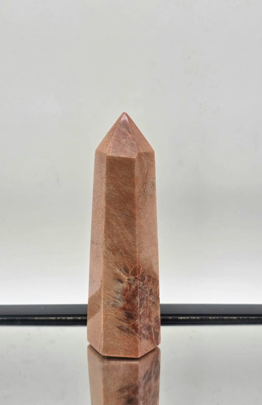 Peach Moonstone Crystal Tower Prism #12