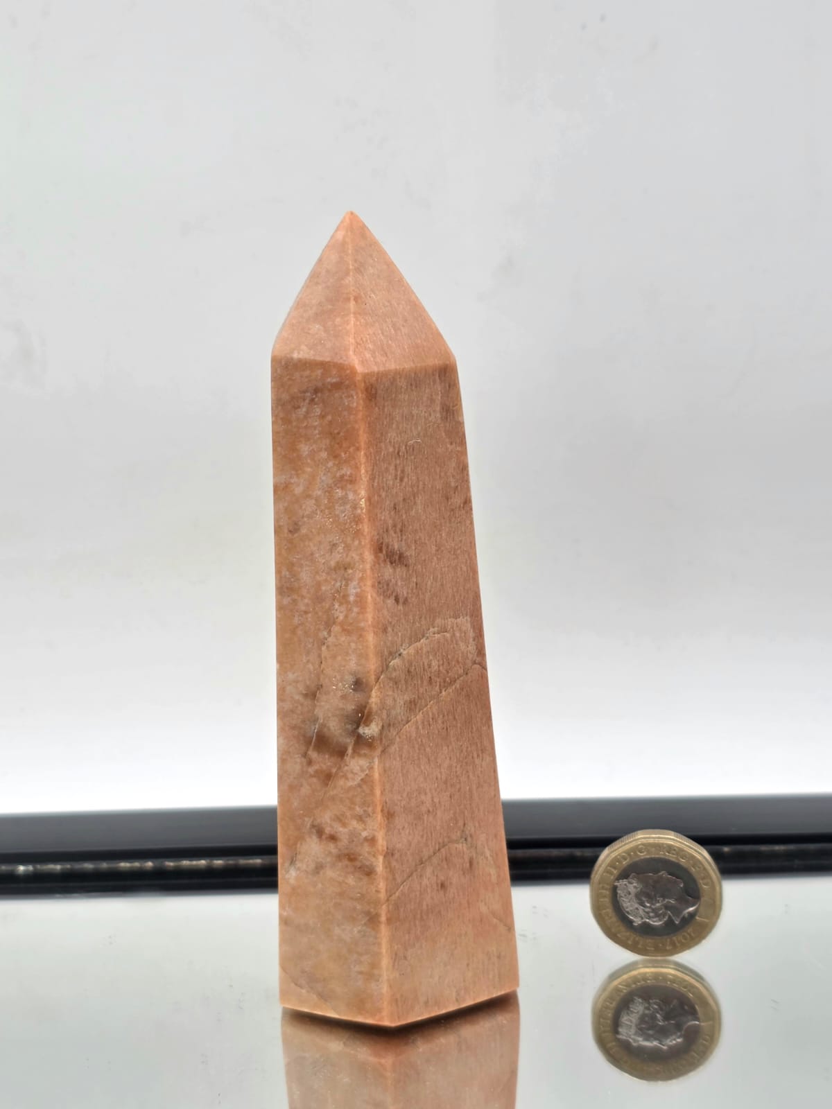 Peach Moonstone Crystal Tower #15