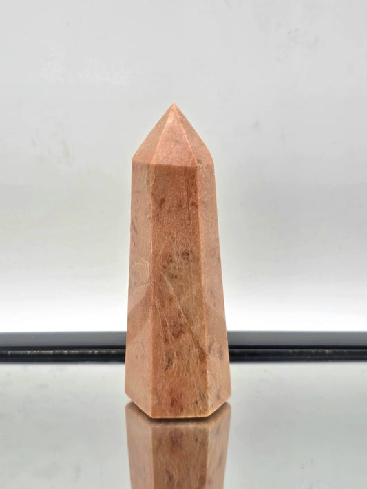 Peach Moonstone Crystal Tower #15