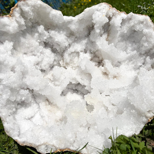 Extra Large Quartz & Selenite Crystal Geode – Natural Formation, Morocco