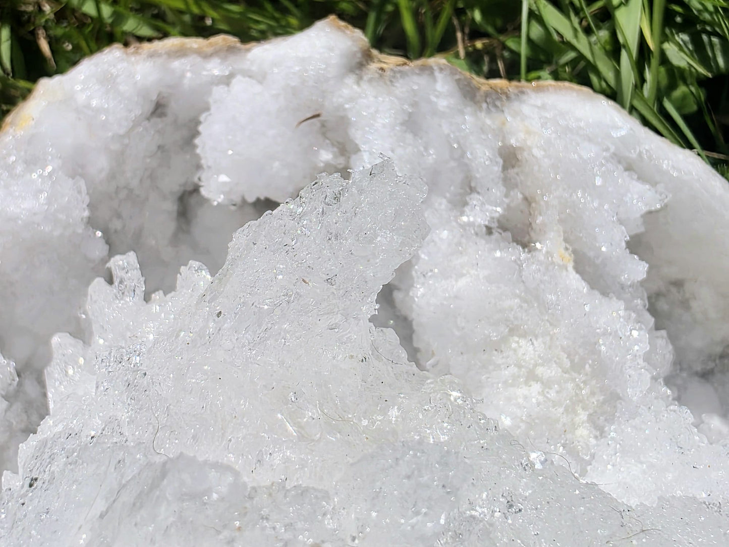 Extra Large Quartz & Selenite Crystal Geode – Natural Formation, Morocco