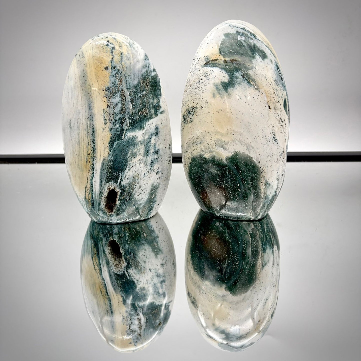 Ocean Jasper Freeform Pair – Matching Crystal Decor #3