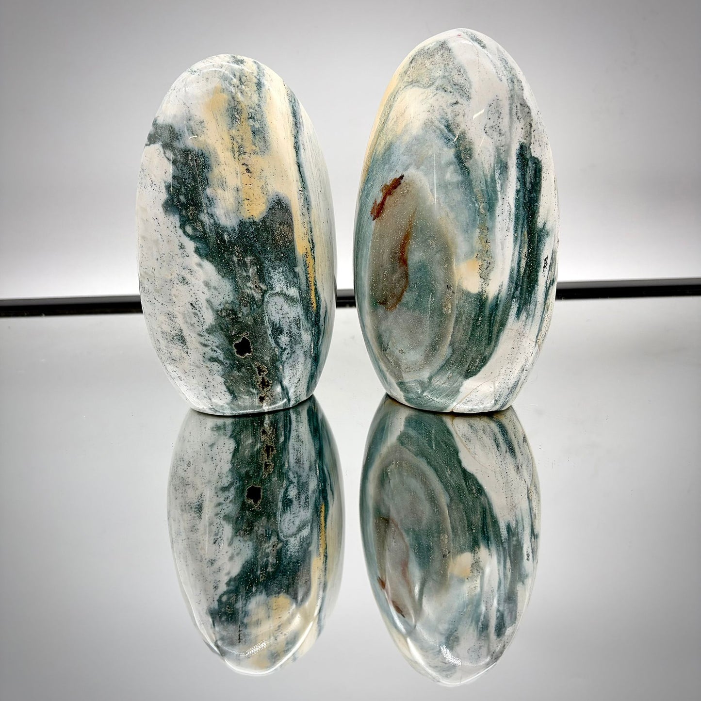 Ocean Jasper Freeform Pair – Matching Crystal Decor #3