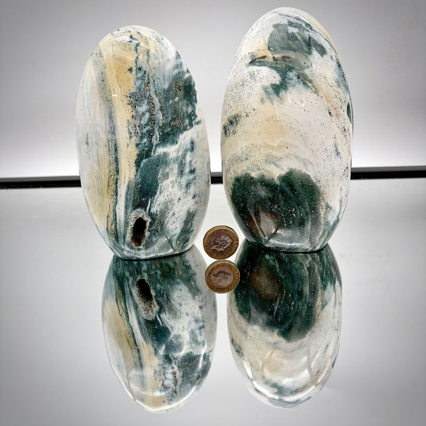 Ocean Jasper Freeform Pair – Matching Crystal Decor #3