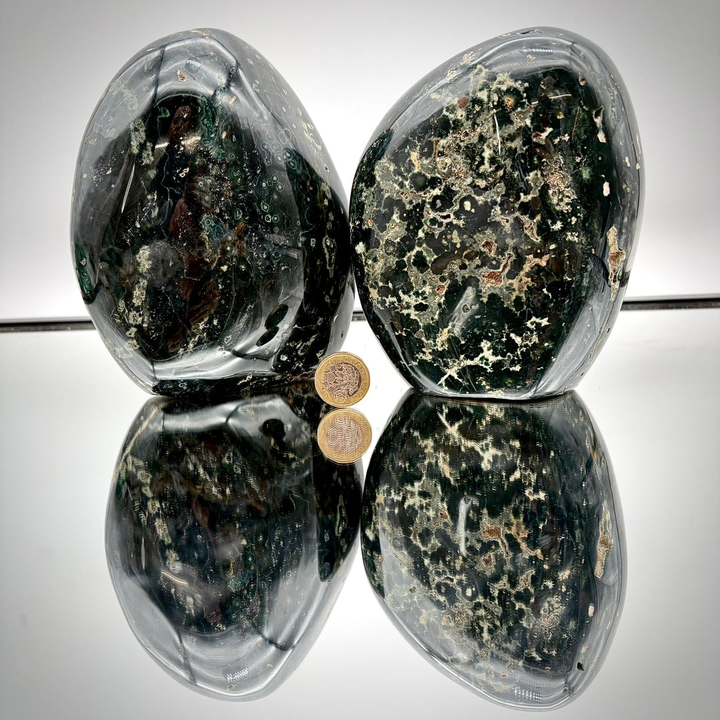 Ocean Jasper Freeform Pair – Matching Crystal Decor #4