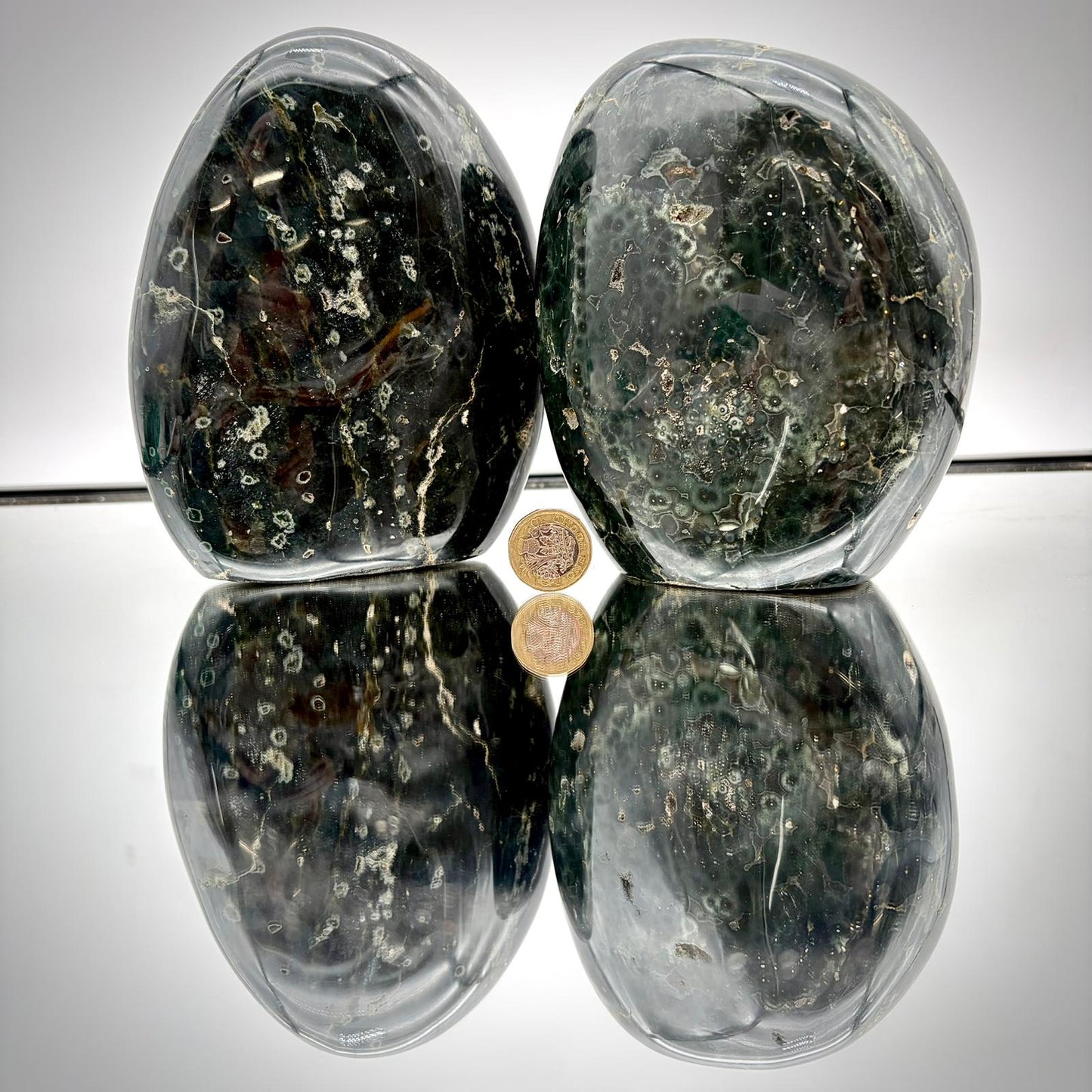 Ocean Jasper Freeform Pair – Matching Crystal Decor #4