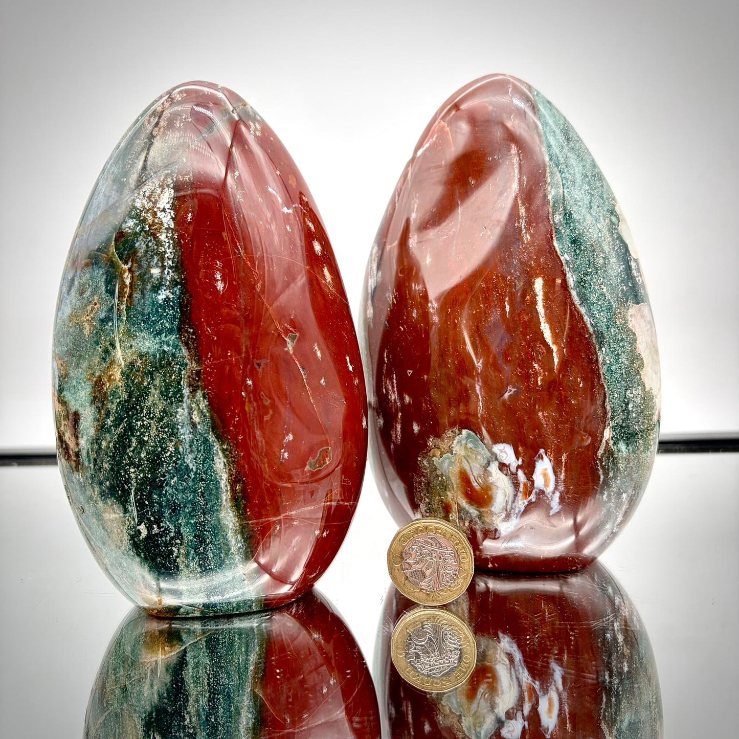 Ocean Jasper Freeform Pair – Matching Crystal Decor #5