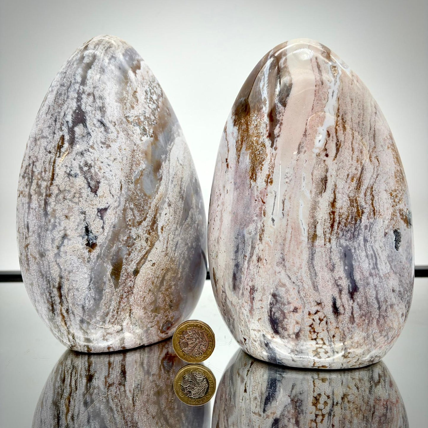 Ocean Jasper Freeform Pair – Matching Crystal Decor #6