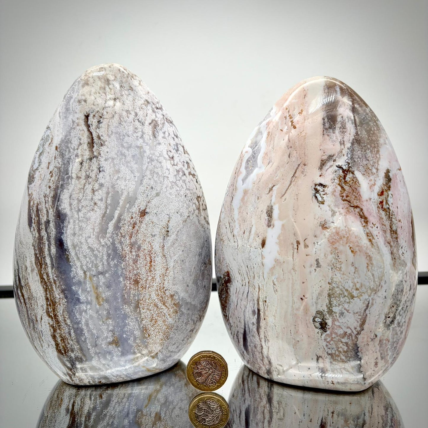 Ocean Jasper Freeform Pair – Matching Crystal Decor #6