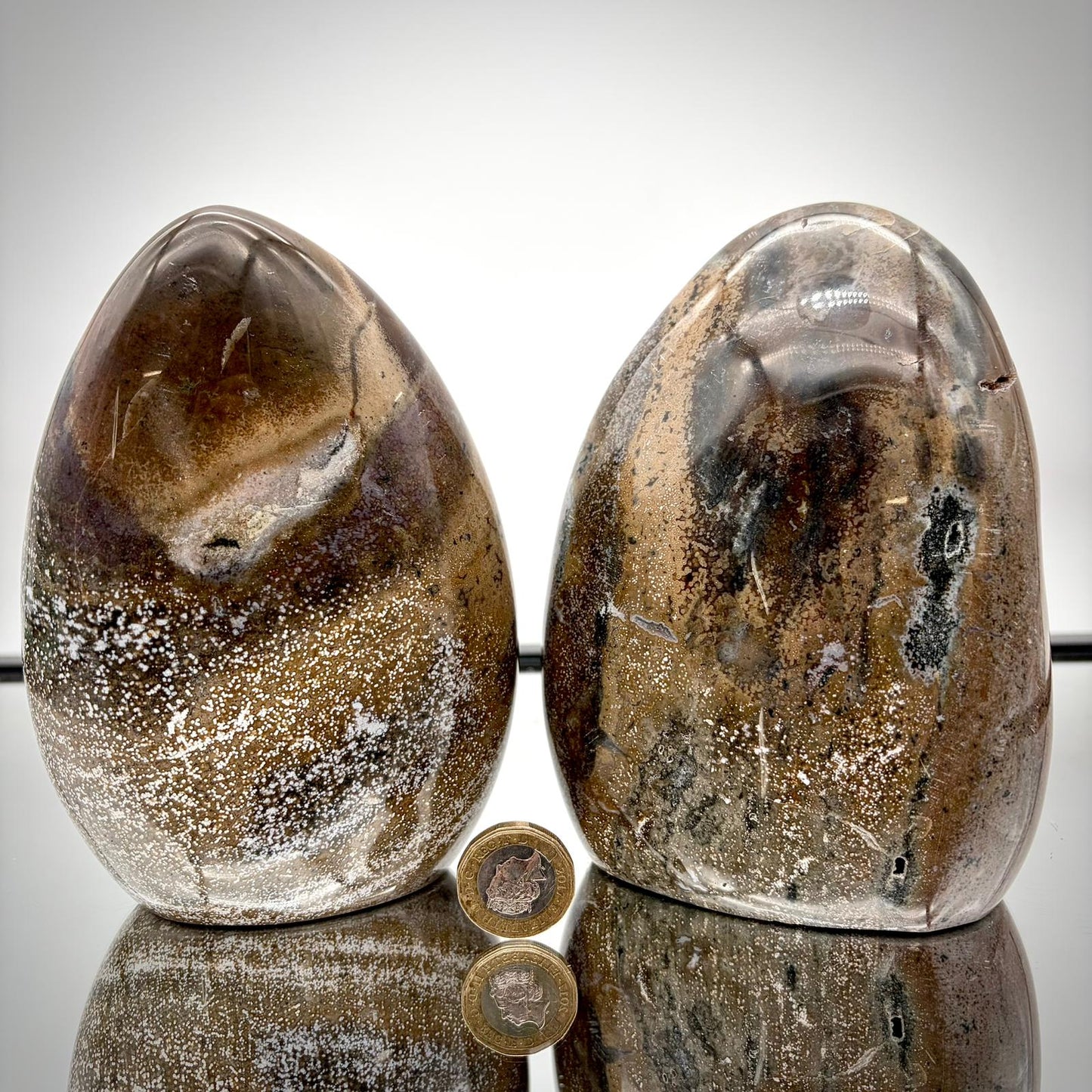 Ocean Jasper Freeform Pair – Matching Crystal Decor #7