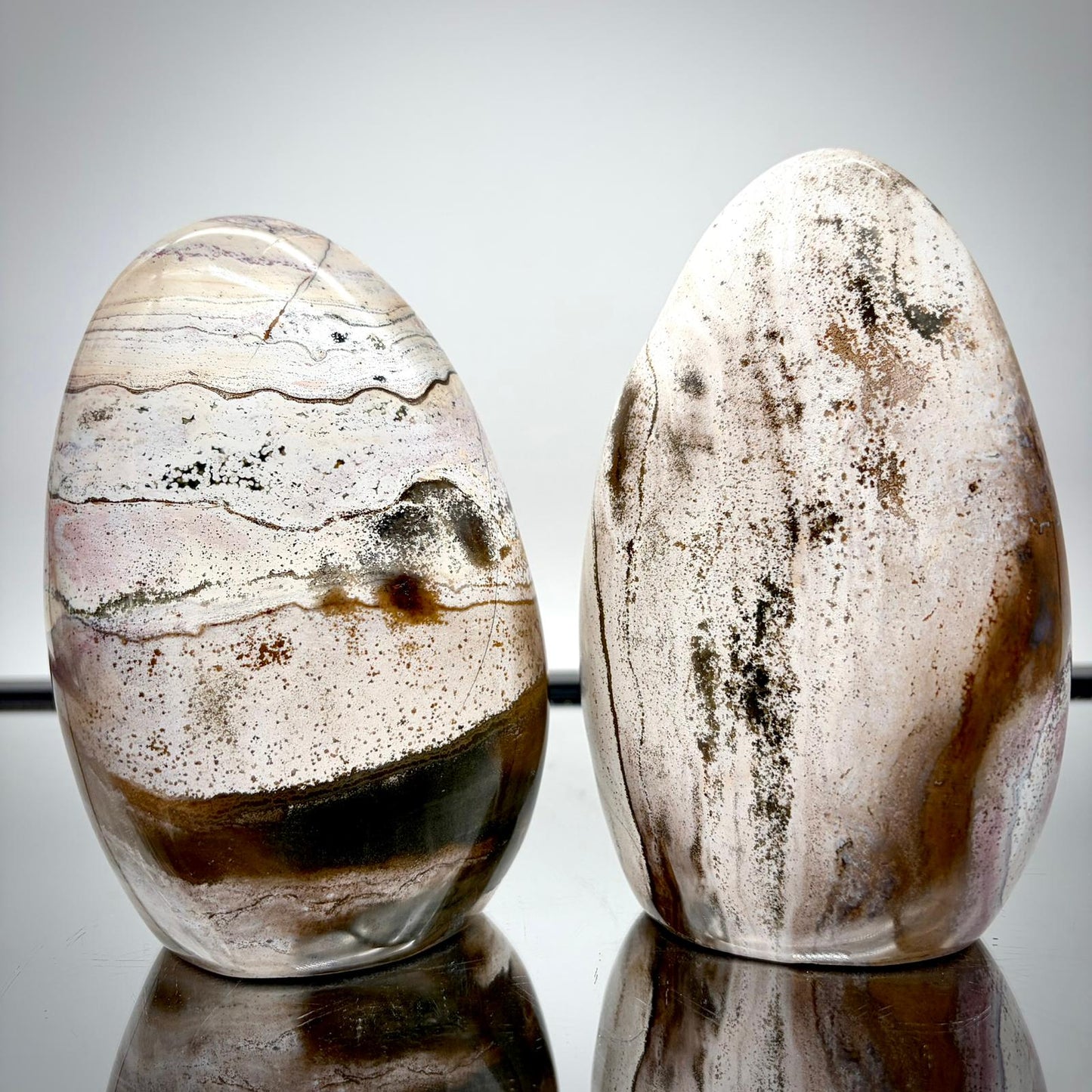 Ocean Jasper Freeform Pair – Matching Crystal Decor #8