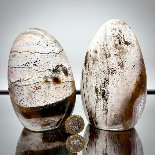 Ocean Jasper Freeform Pair – Matching Crystal Decor #8