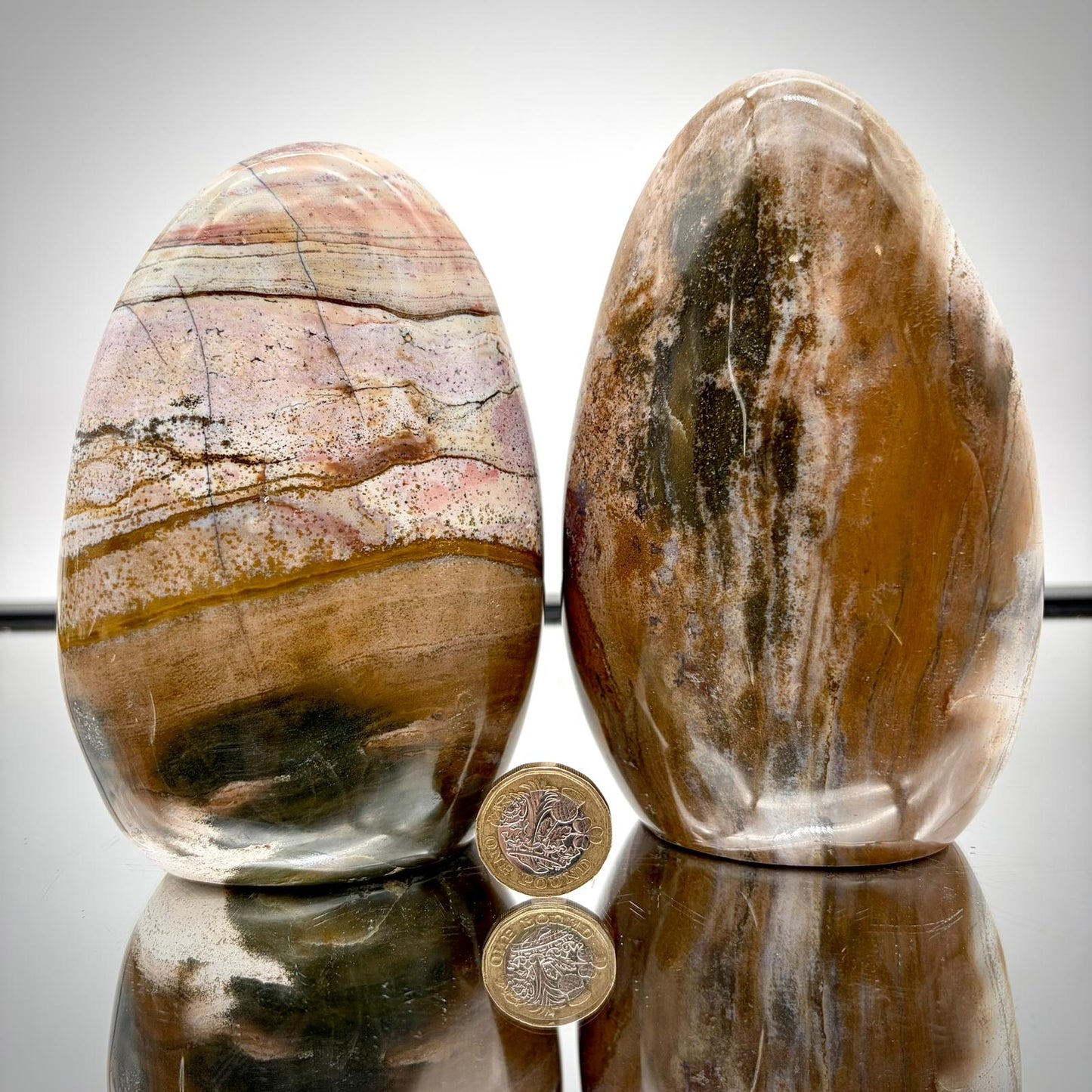 Ocean Jasper Freeform Pair – Matching Crystal Decor #8