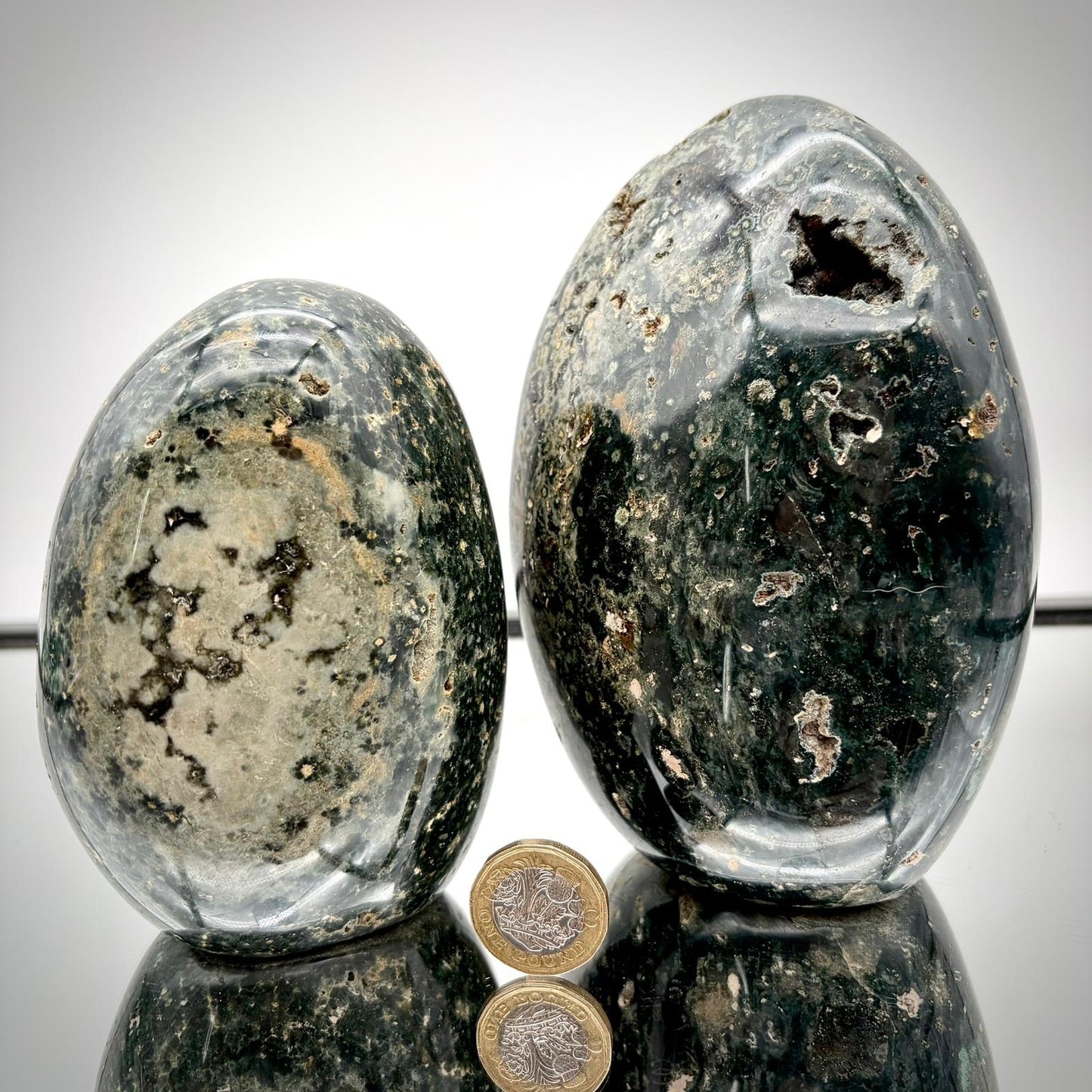 Ocean Jasper Freeform Pair – Matching Crystal Decor #9