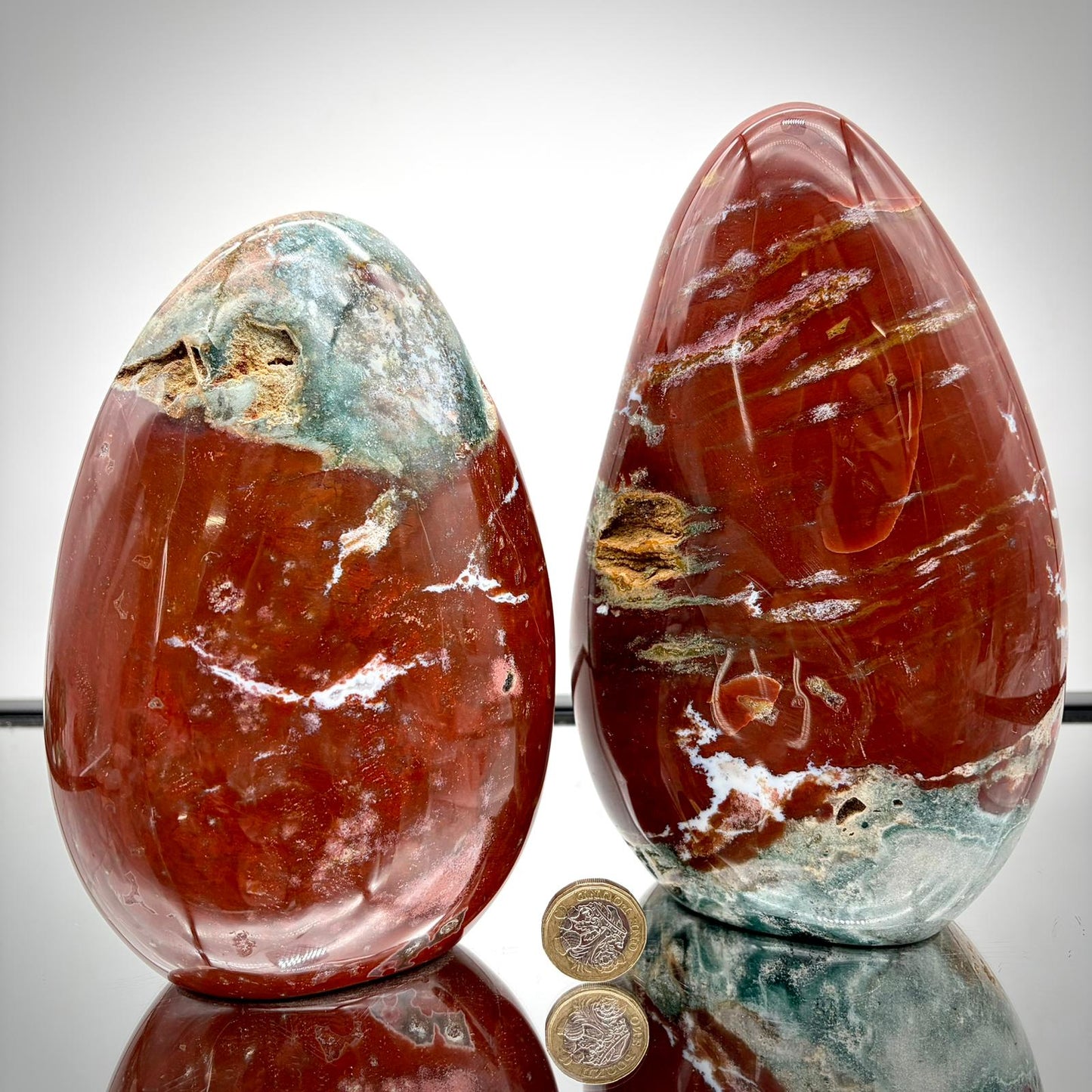 Ocean Jasper Freeform Pair – Matching Crystal Decor #10