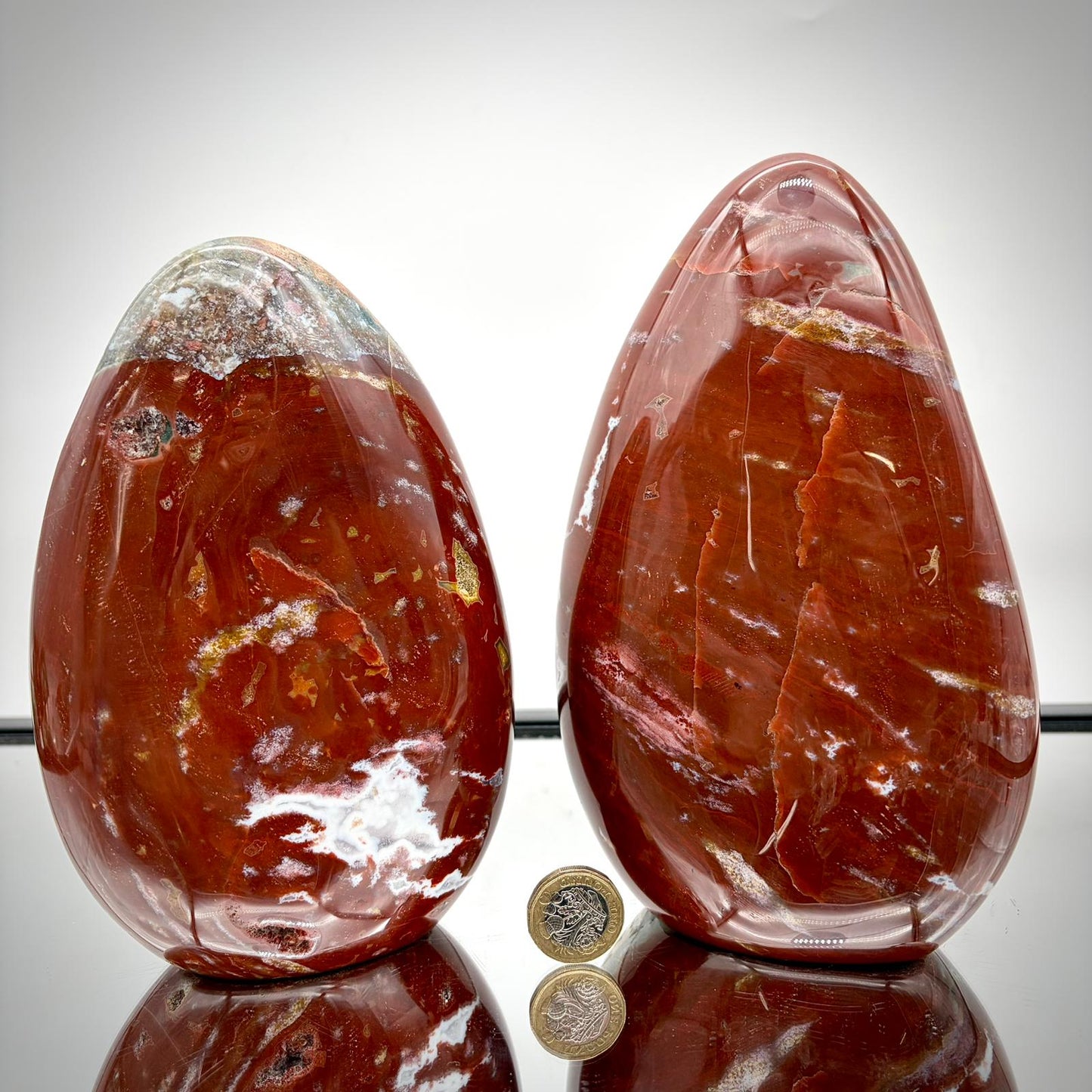 Ocean Jasper Freeform Pair – Matching Crystal Decor #10