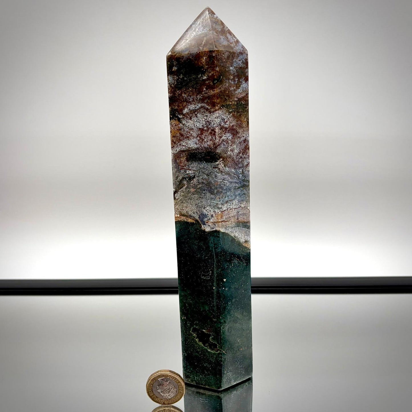 Ocean Jasper Tower Pair – Matching Crystal Decor #1