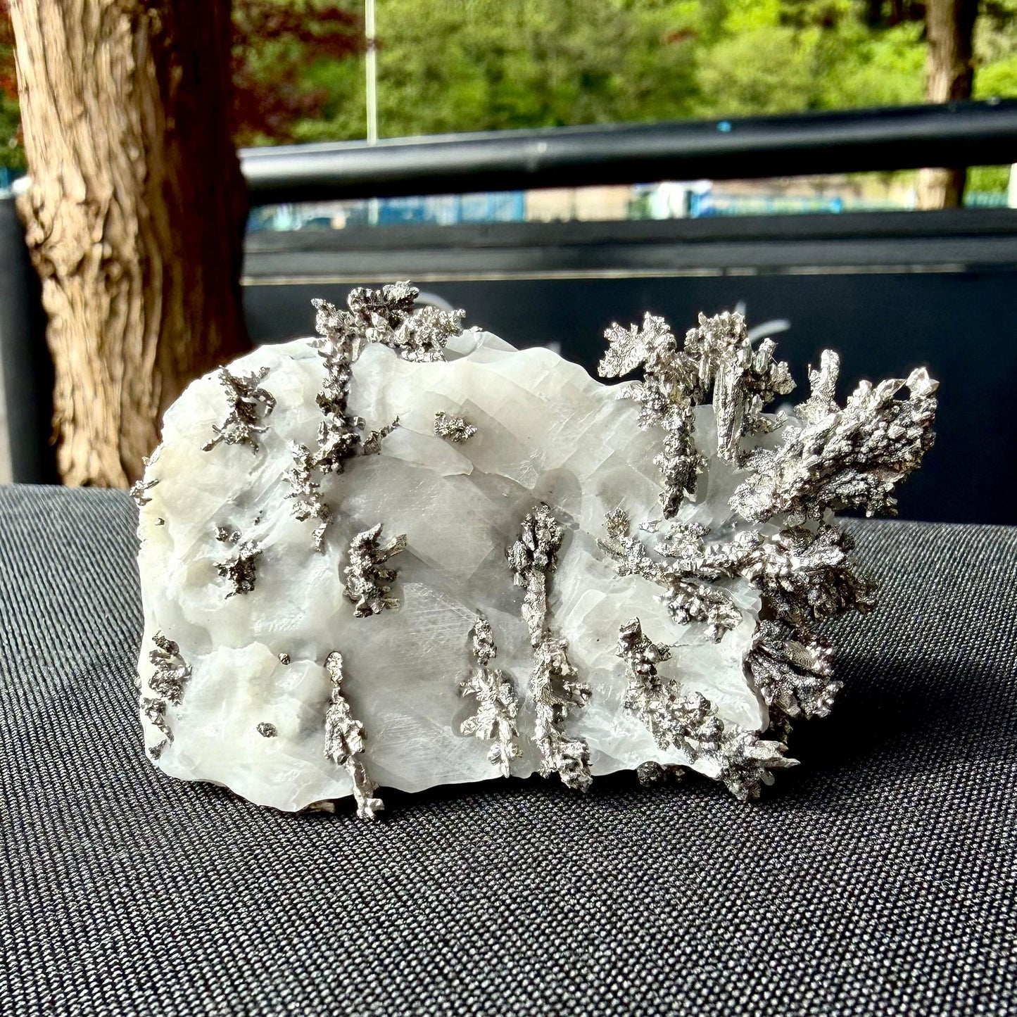 Natural Native Silver on Calcite Matrix | Collectors Mineral Specimen (B1 #1)