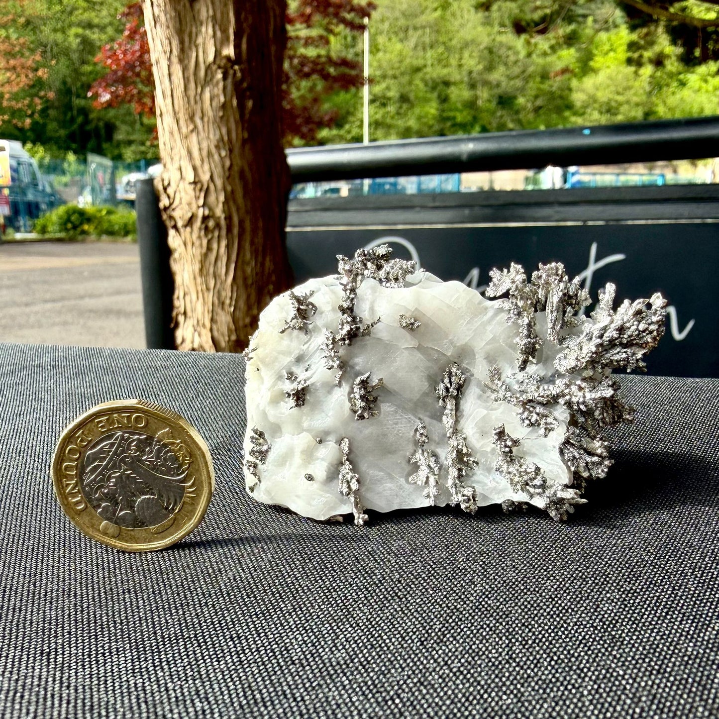Natural Native Silver on Calcite Matrix | Collectors Mineral Specimen (B1 #1)