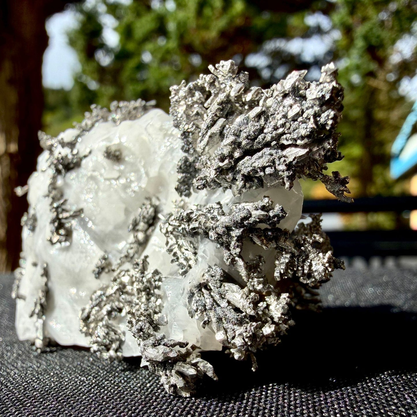 Natural Native Silver on Calcite Matrix | Collectors Mineral Specimen (B1 #1)