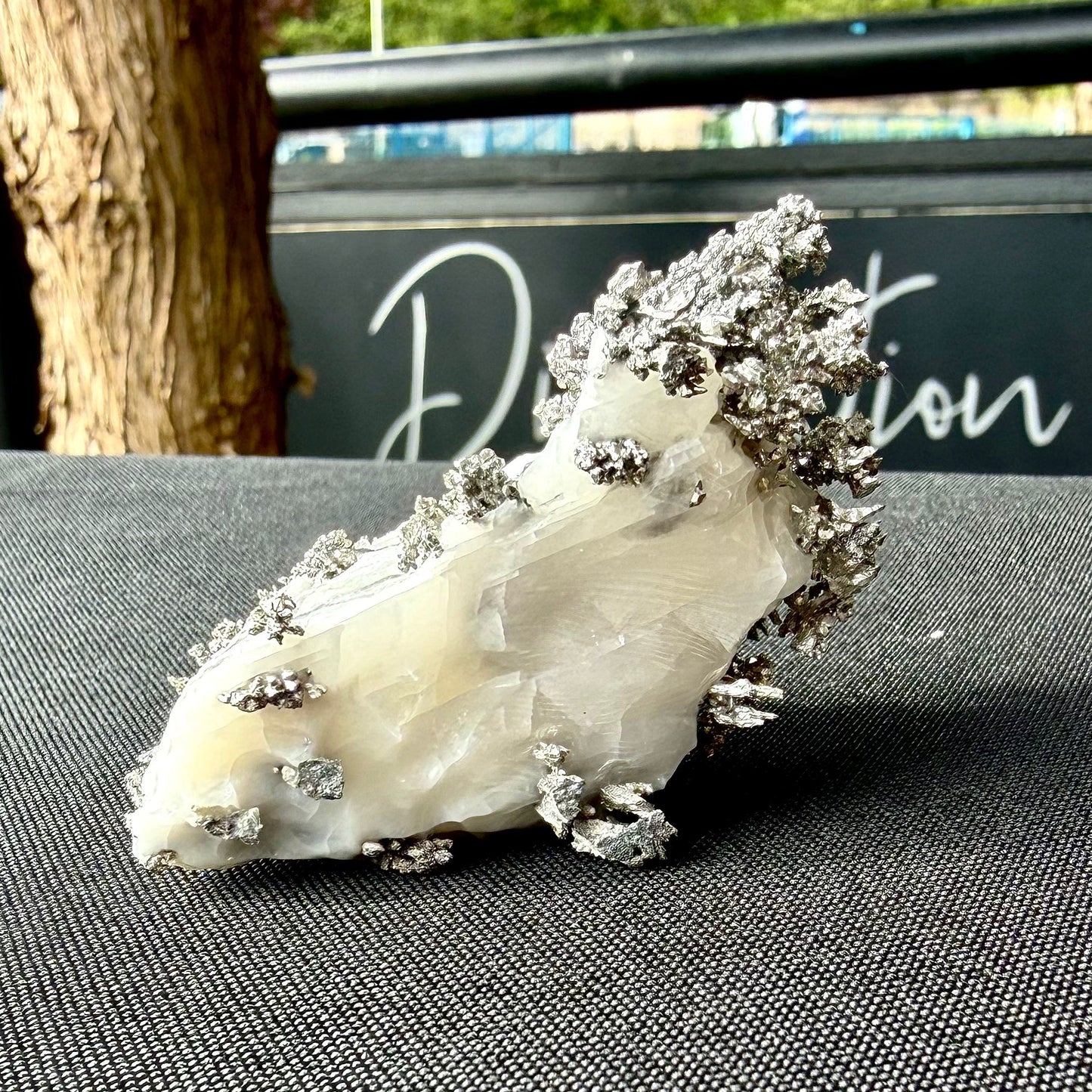 Natural Native Silver on Calcite Matrix | Collectors Mineral Specimen (B1 #1)