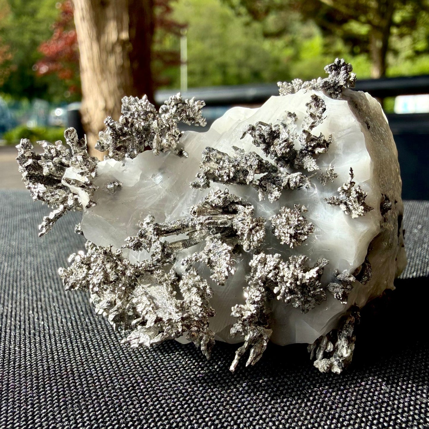 Natural Native Silver on Calcite Matrix | Collectors Mineral Specimen (B1 #1)