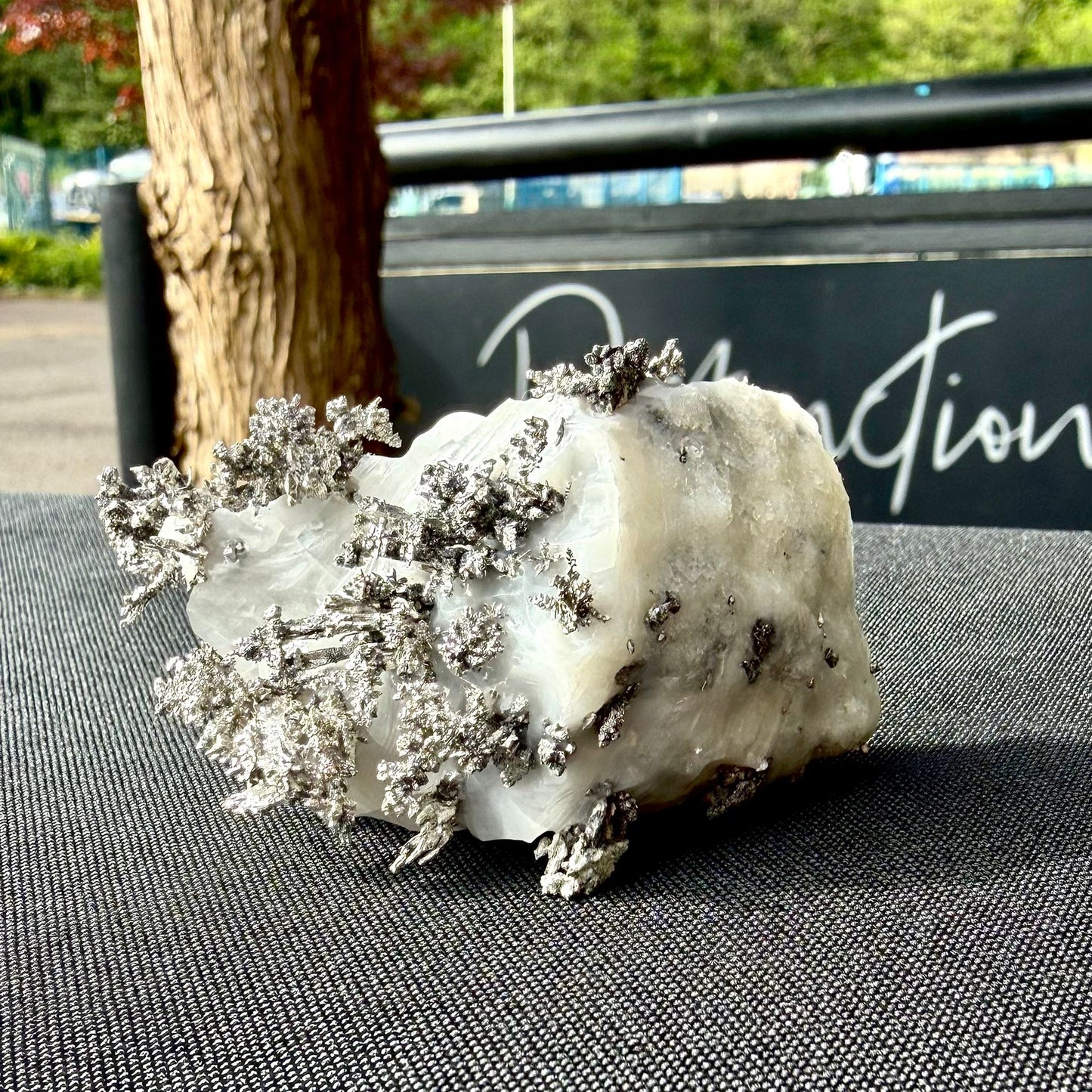 Natural Native Silver on Calcite Matrix | Collectors Mineral Specimen (B1 #1)