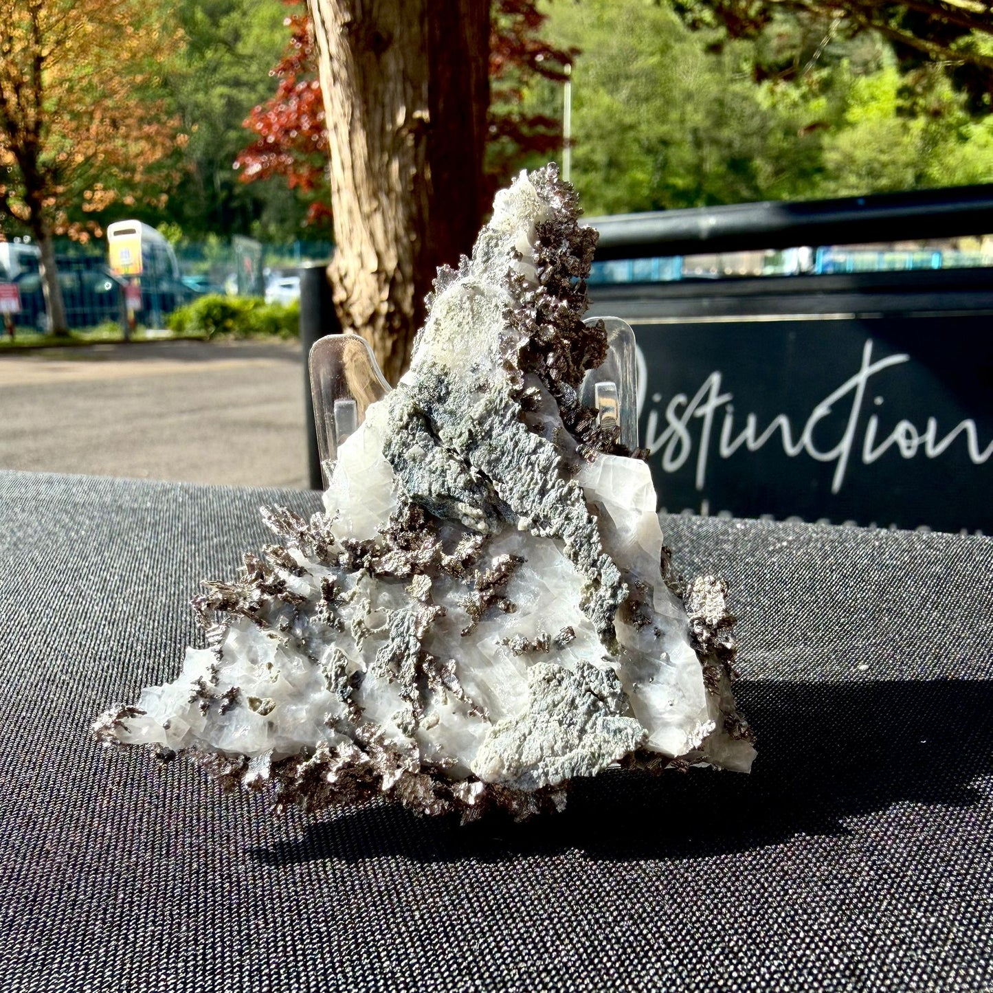 Natural Native Silver on Calcite Matrix | Collectors Mineral Specimen (B1 #2)