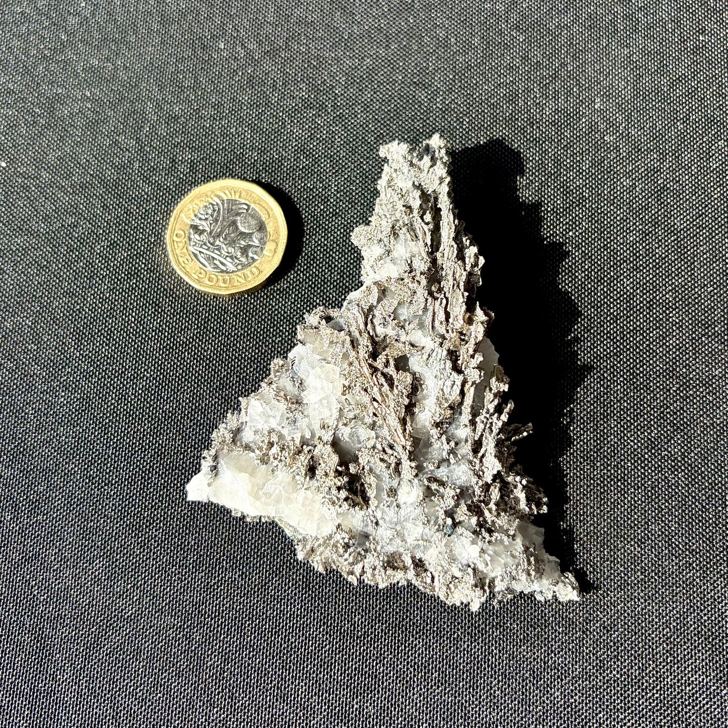 Natural Native Silver on Calcite Matrix | Collectors Mineral Specimen (B1 #2)