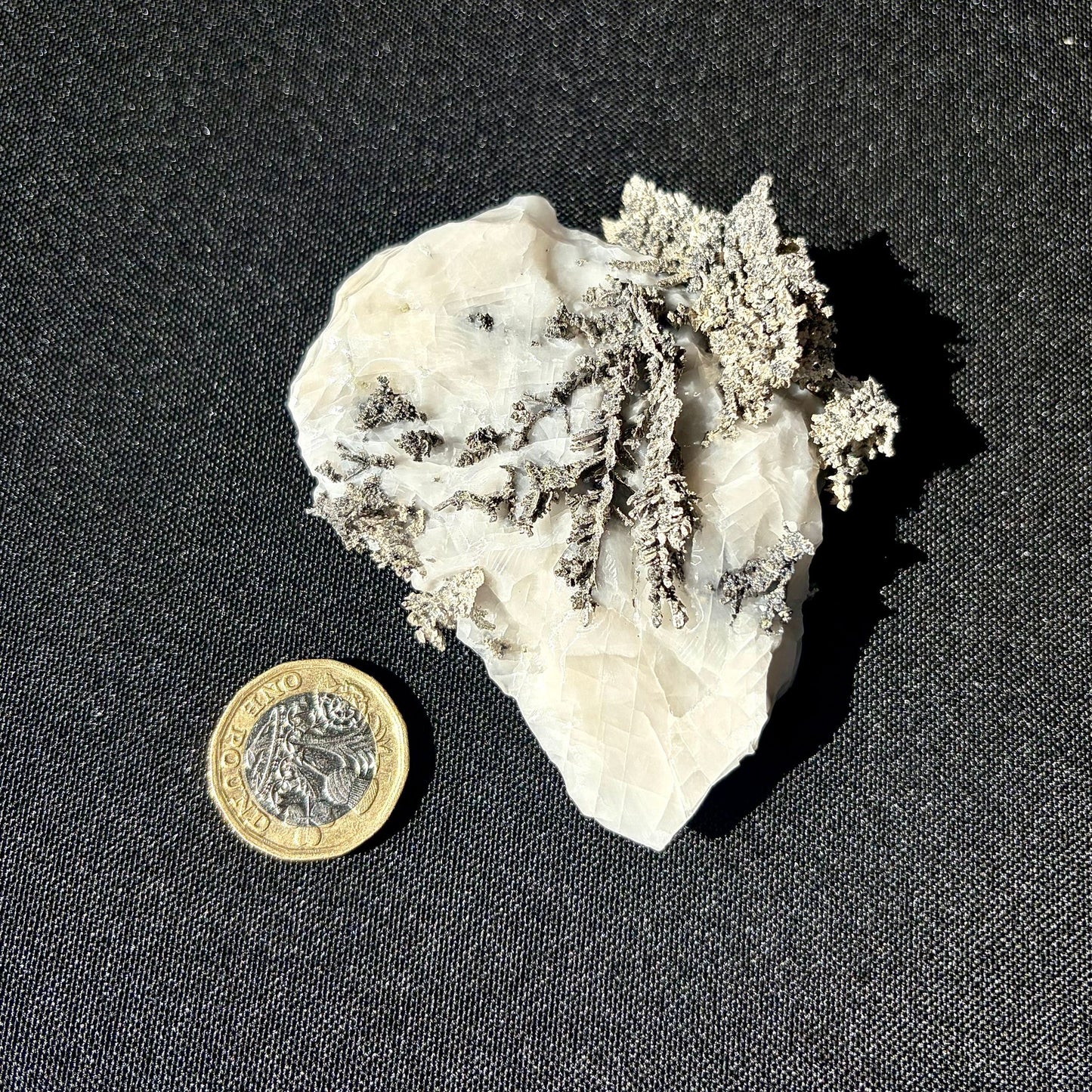 Natural Native Silver on Calcite Matrix | Collectors Mineral Specimen (B1 #4)