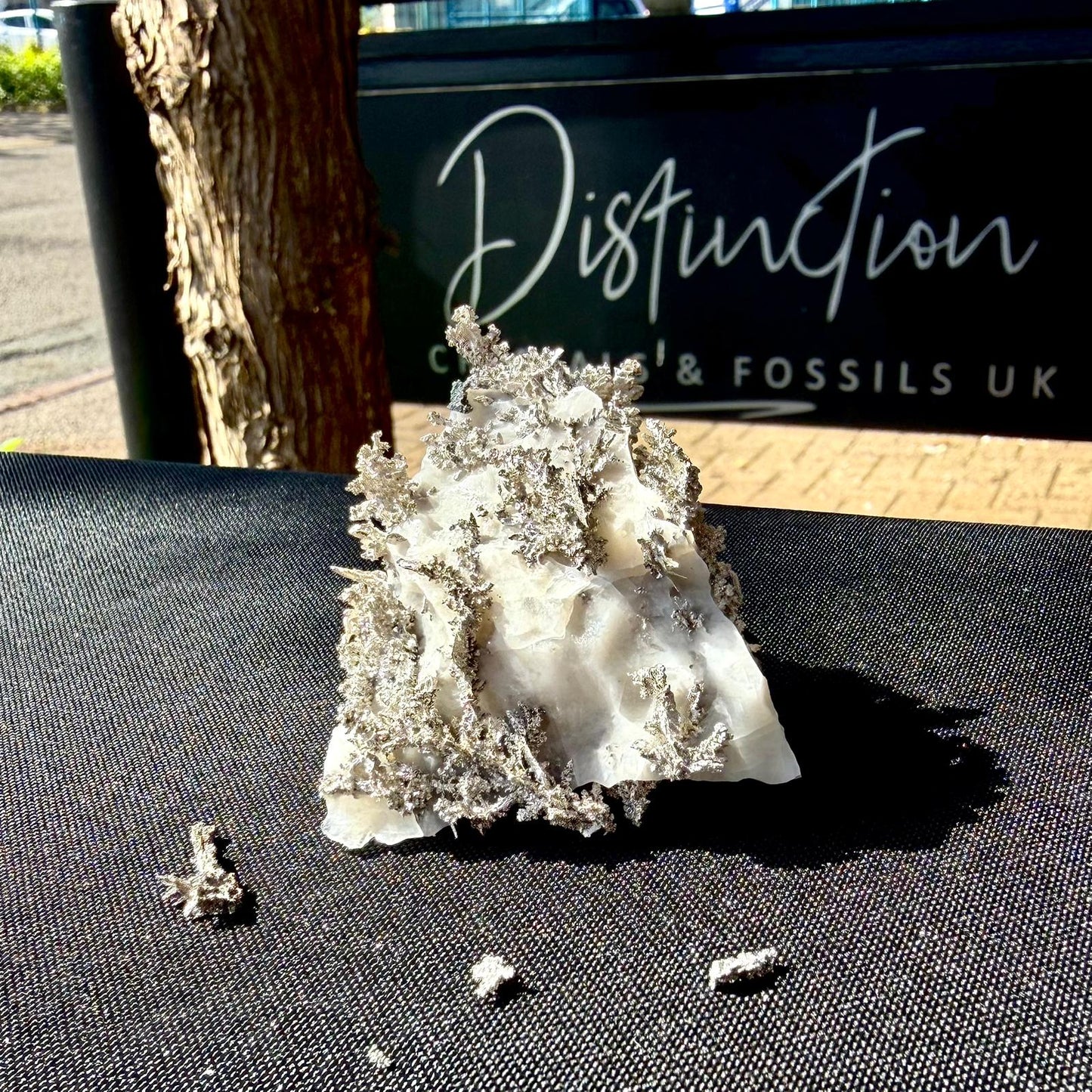 Natural Native Silver on Calcite Matrix | Collectors Mineral Specimen (B1 #5)