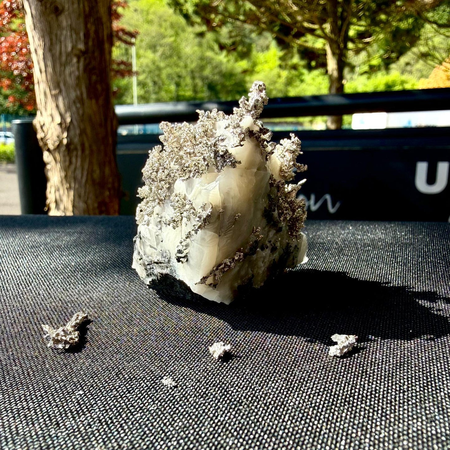 Natural Native Silver on Calcite Matrix | Collectors Mineral Specimen (B1 #5)