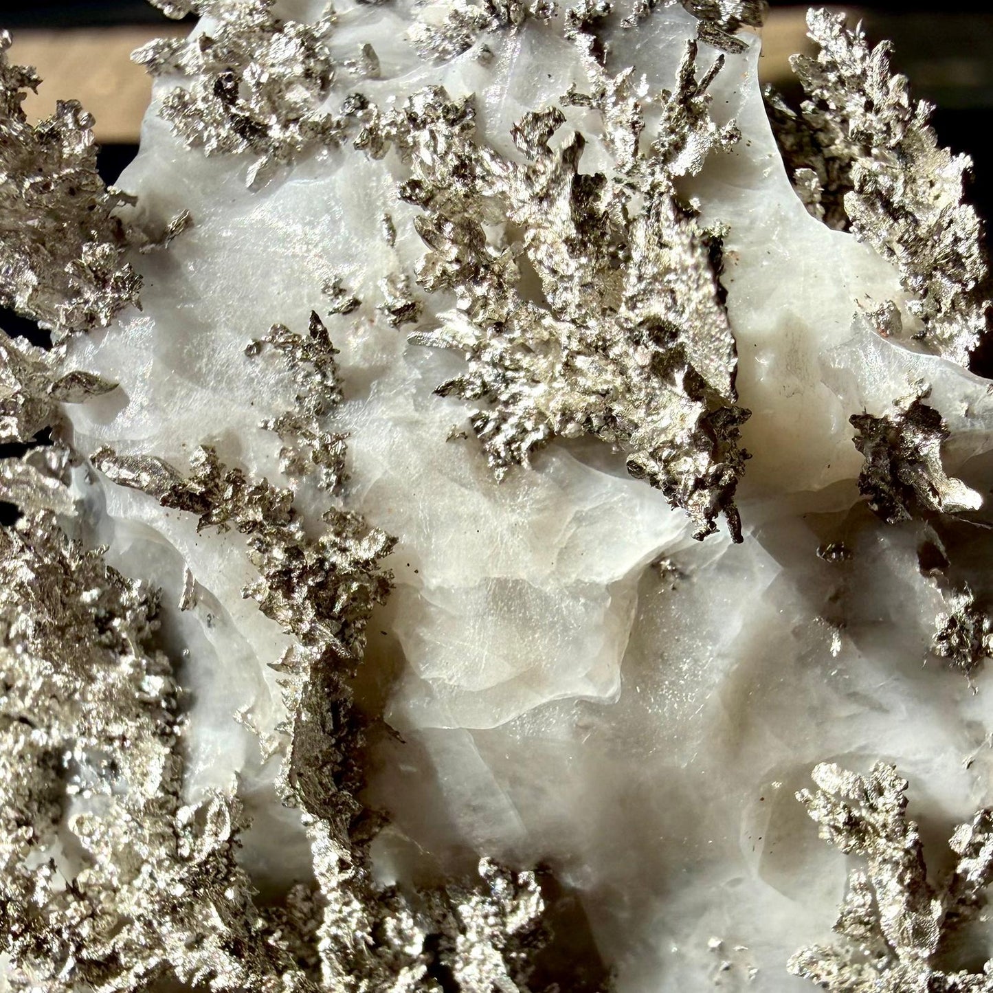 Natural Native Silver on Calcite Matrix | Collectors Mineral Specimen (B1 #5)