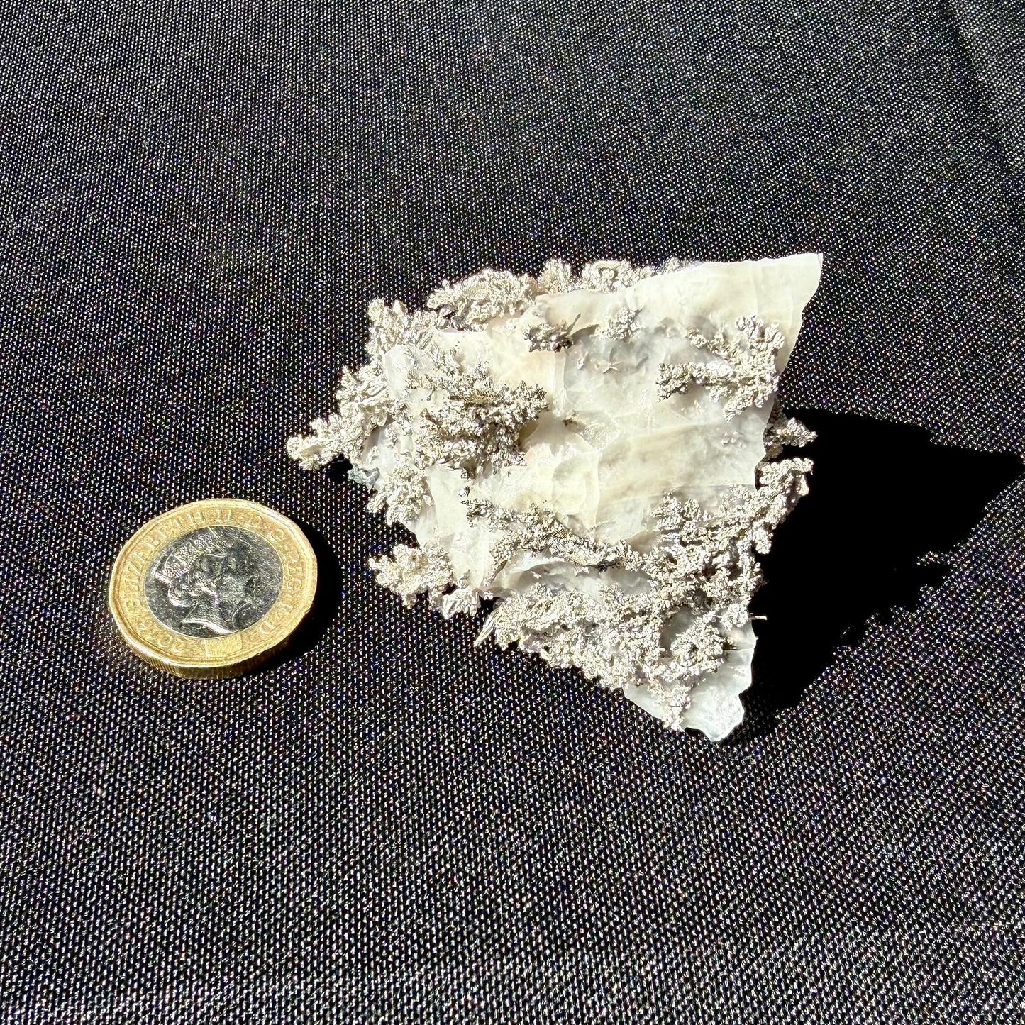 Natural Native Silver on Calcite Matrix | Collectors Mineral Specimen (B1 #5)