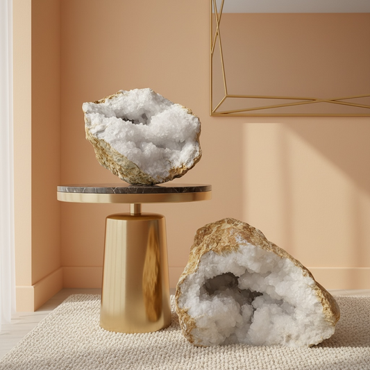 XL Quartz Crystal Geode Pair 13.6kg #5
