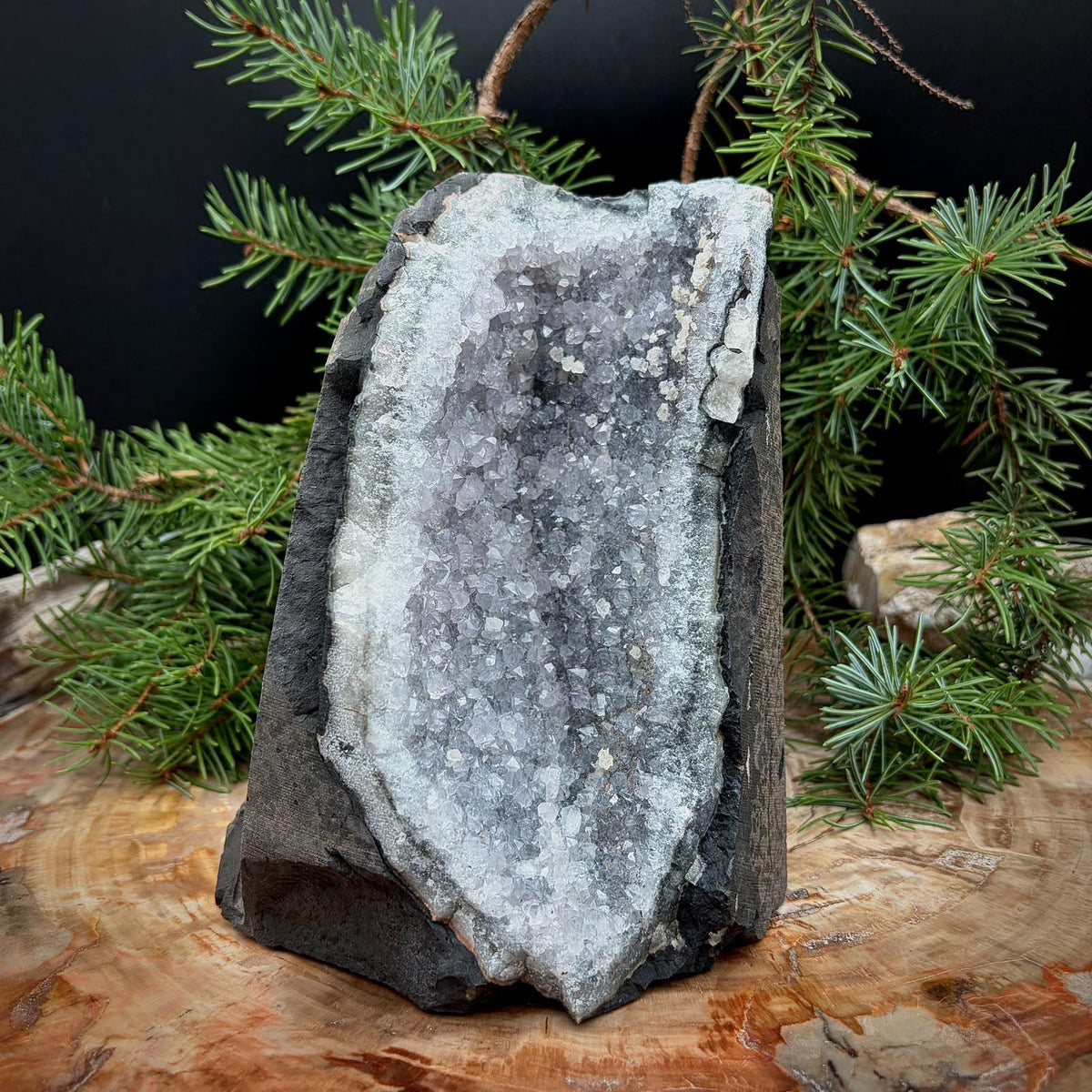 Quartz Geode Cut Base for statement home décor