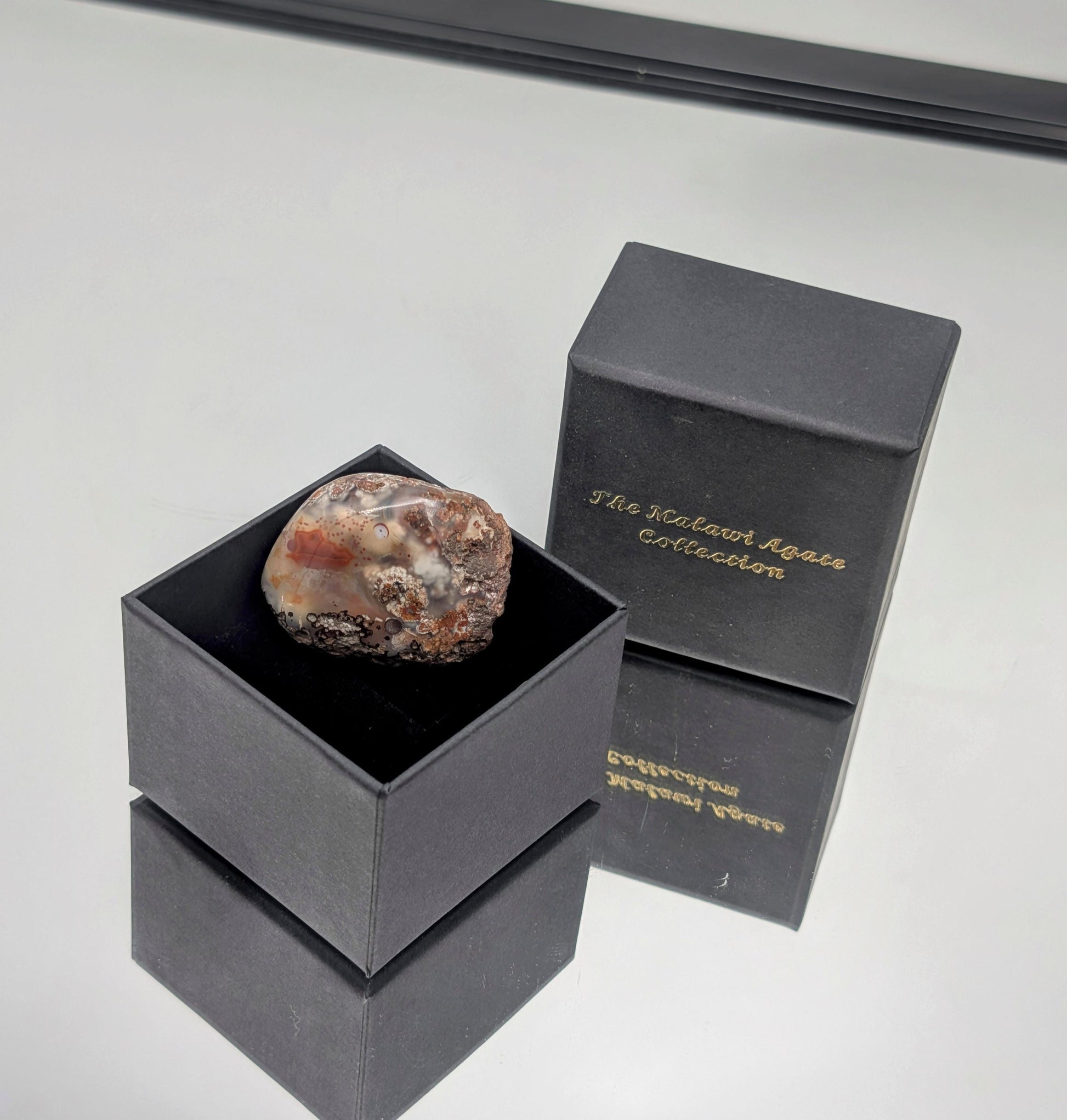 high quality Malawi agate in gift box