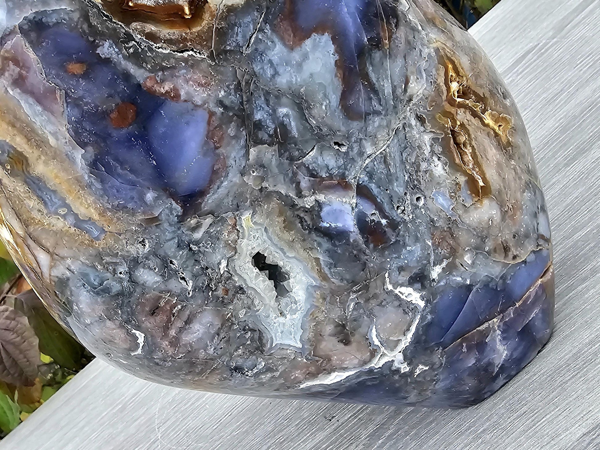 Unique Madagascar Violet Agate with rich natural hues