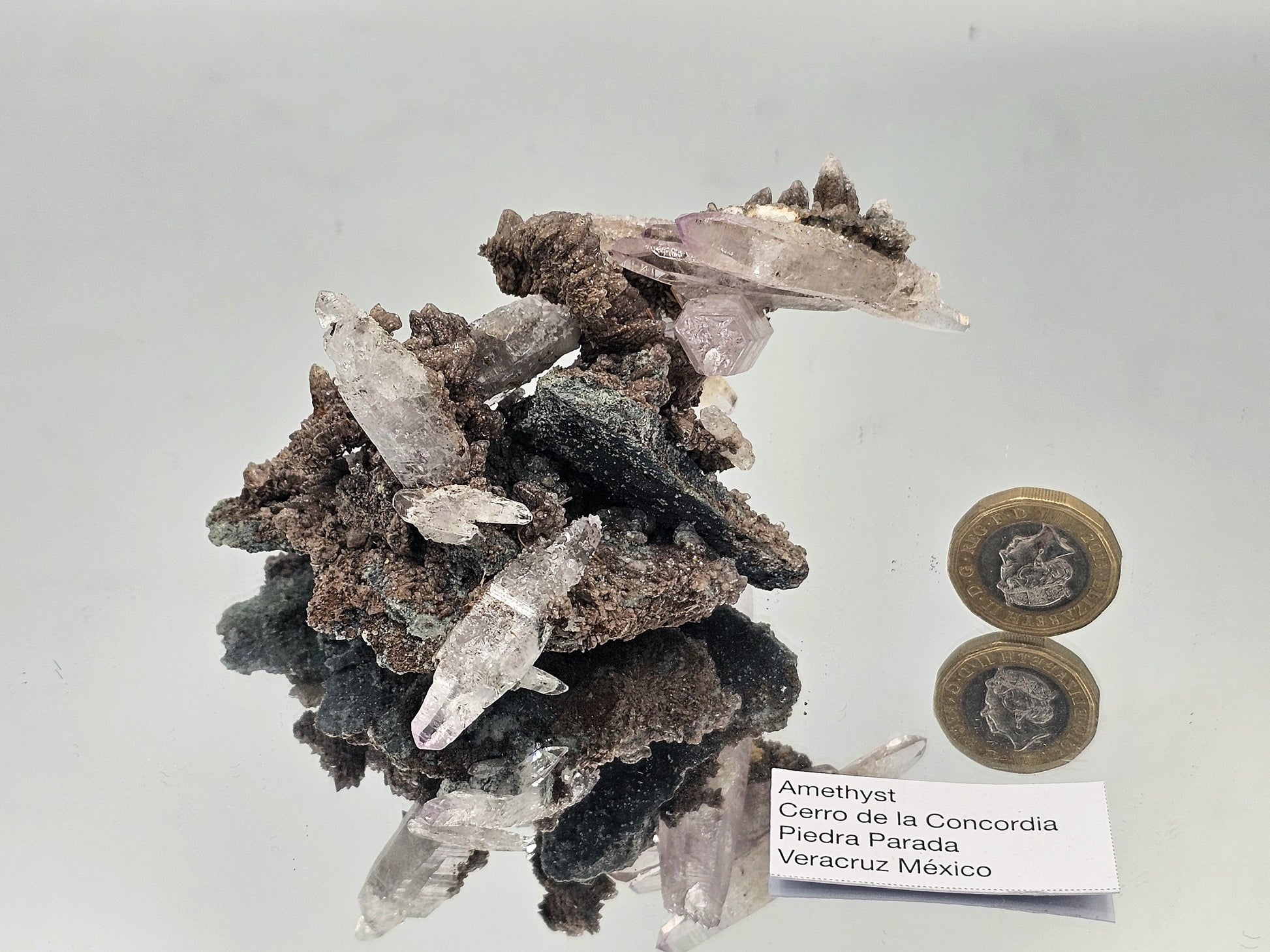 Unique Veracruz amethyst crystal from Mexico, showcasing vibrant clarity