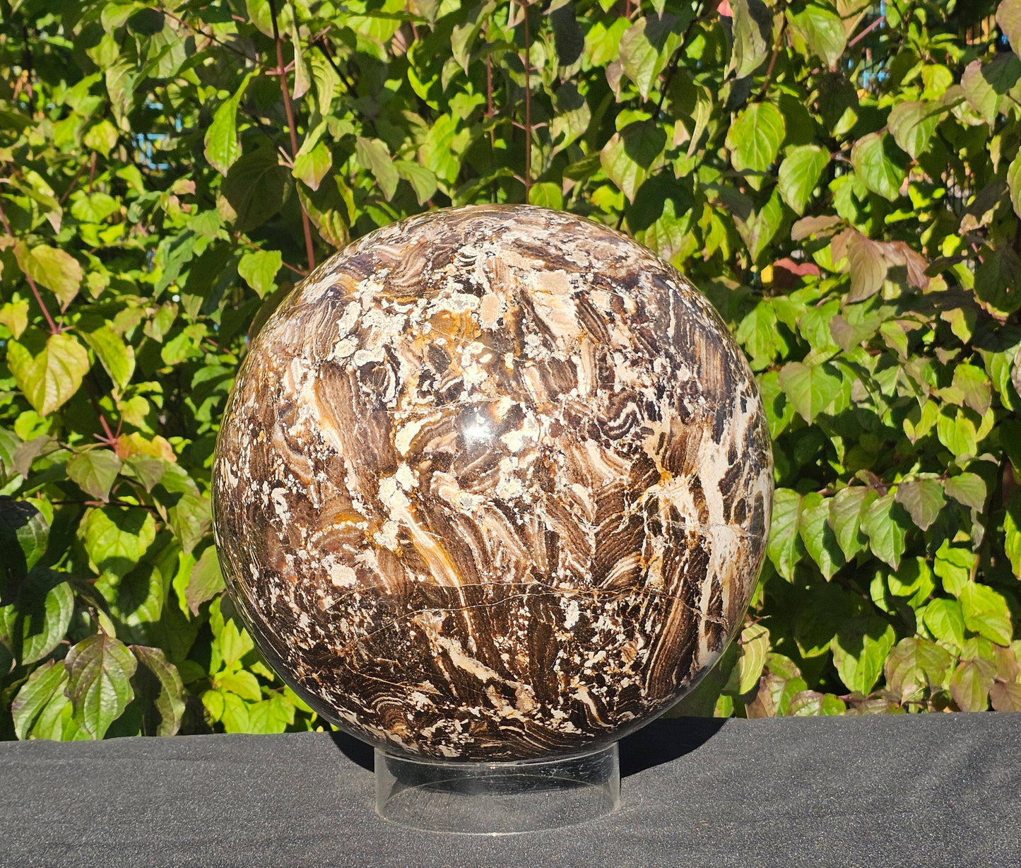 XL Large  black opal crystal sphere