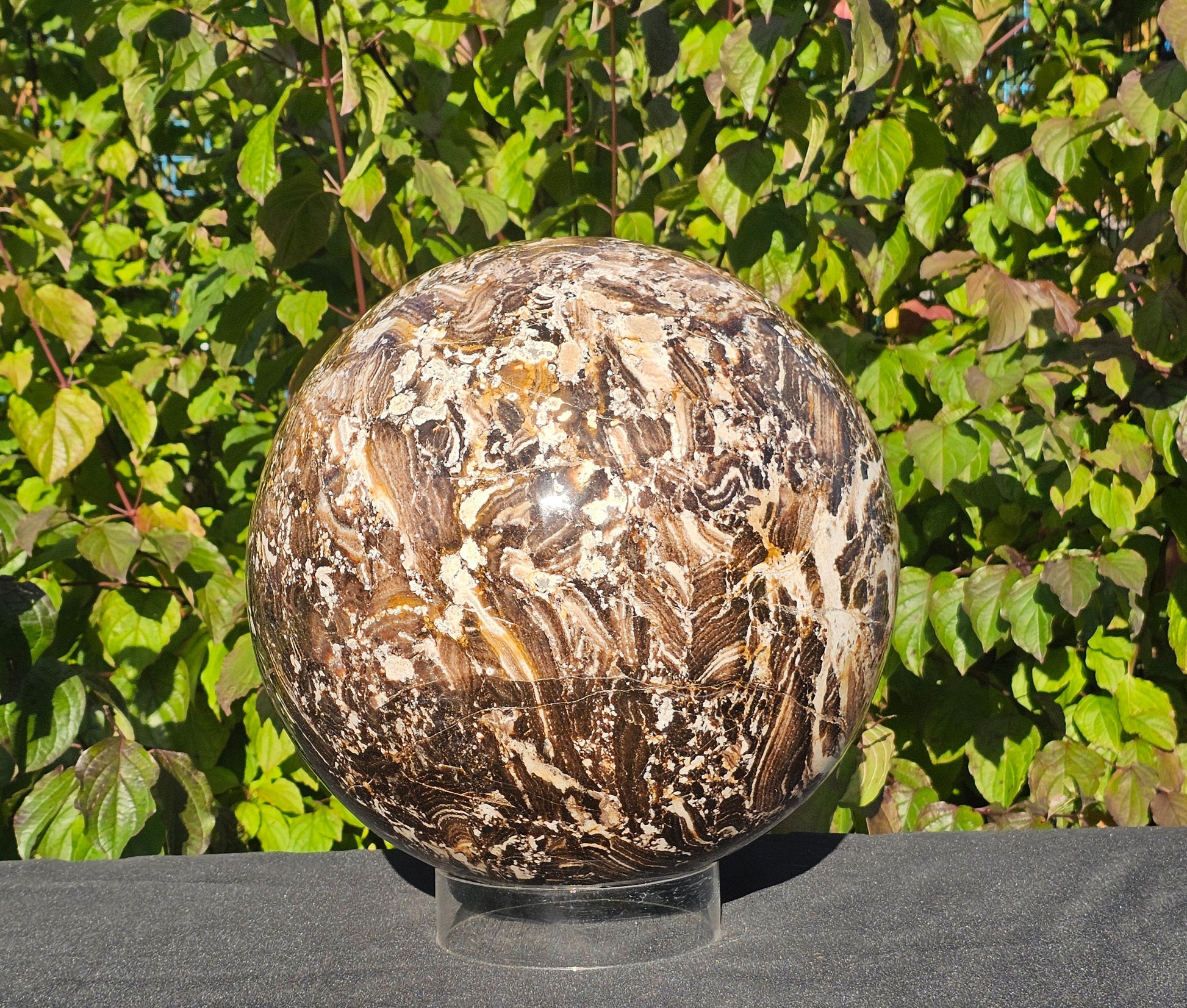 XL Large  black opal crystal sphere