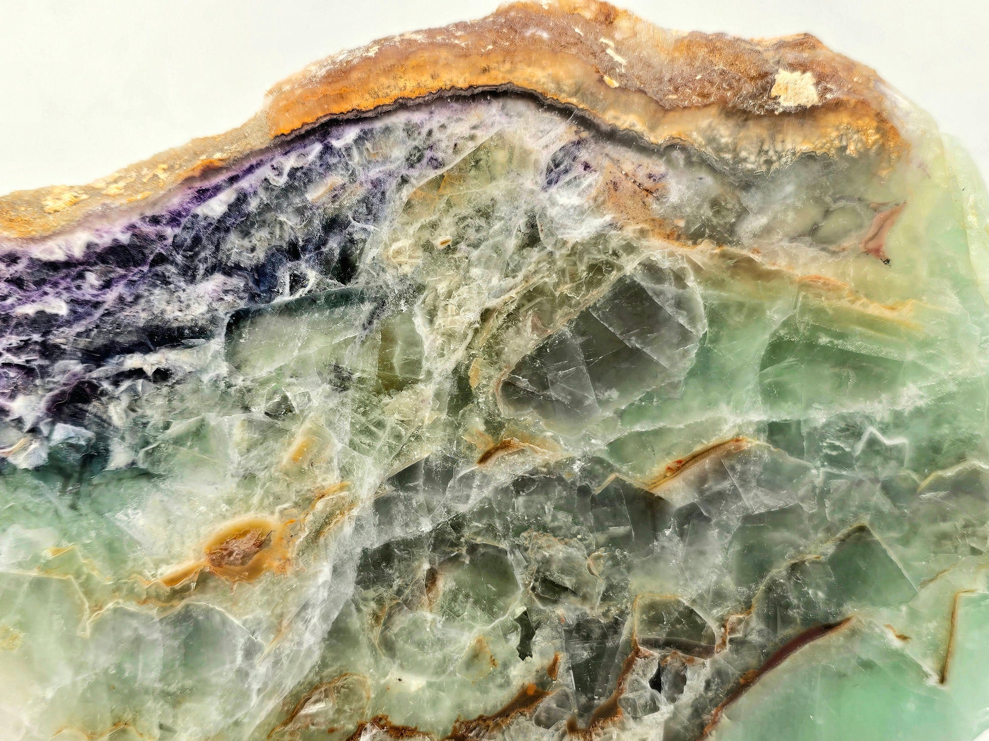 XL fluorite crystal slice namibia