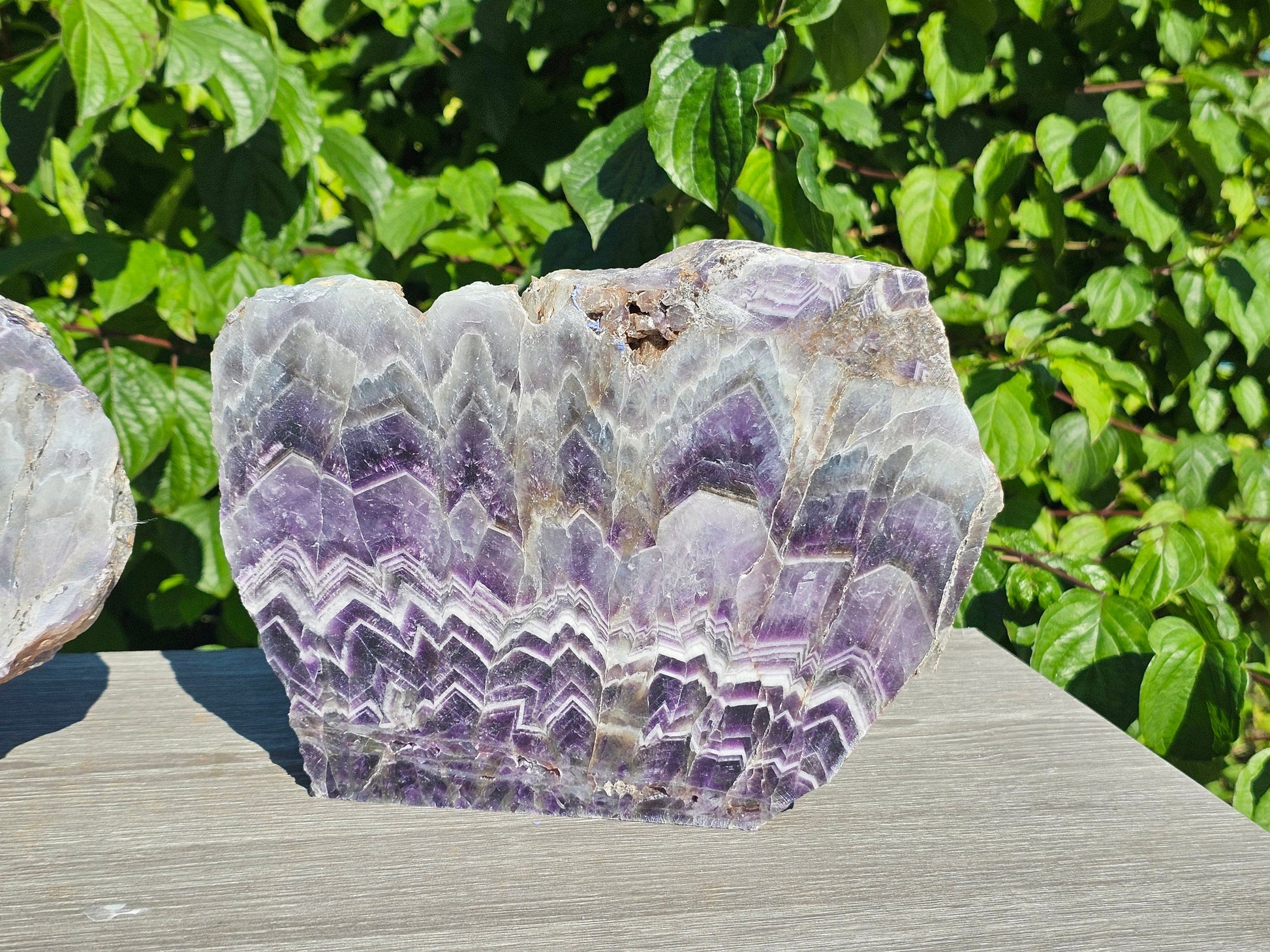 XL large chevron amethyst slice