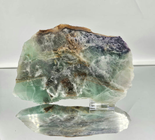 XL large fluroite crystal slice 